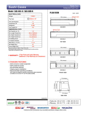 Turbo Air SAS-60R-N 60" Straight Glass Refrigerated Food/Sushi Case - Right Side Compressor - Donut-Equipment.com