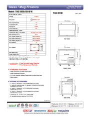 Turbo Air TBC-36SB-GF-N 36" Black Laminate Exterior, Glass Froster - Donut-Equipment.com