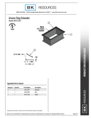 BK Resources Grease Trap Height Extender for BK-GT-8 - Donut-Equipment.com