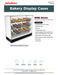 Jahabow BMB Series 31.375"L x 22"D x 50"H Bagel Merchandiser Display Case – Aluminum, Tempered Glass, w/ 3 Fixed Rows, Non-Refrigerated - Donut-Equipment.com