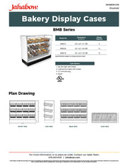 Jahabow BMB Series 75.375"L x 22"D x 50"H Bagel Merchandiser Display Case – Aluminum, Tempered Glass, w/ 3 Fixed Rows, Non-Refrigerated - Donut-Equipment.com