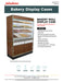Jahabow Bakery White Wall Display Case 58.5"L x 24"D x 83.5"H – Aluminum, Tempered Glass, w/ 4 Shelves, Non-Refrigerated - Donut-Equipment.com