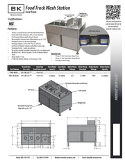 BK Resources Food Truck Wash Station with Legs – 3 Compartment Sink • Hand Wash Sink - Donut-Equipment.com