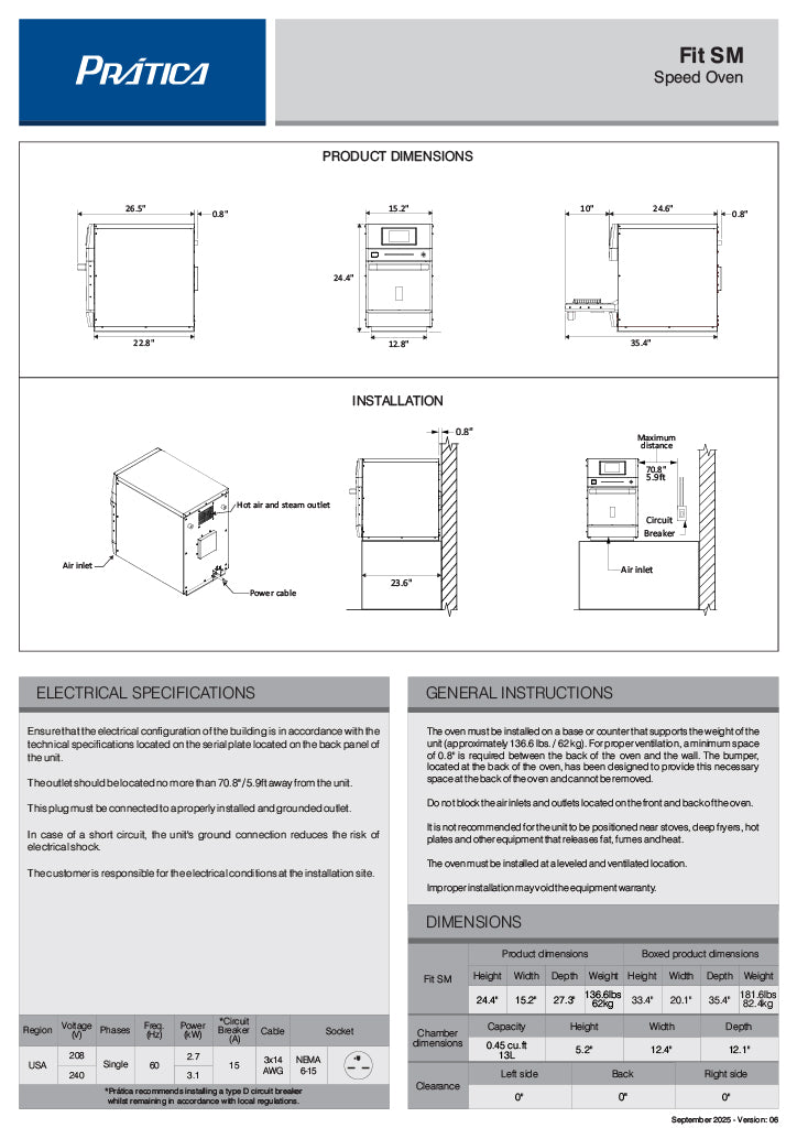 Prática Fit Express SM Single Mag Ventless High-Speed Commercial Rapid Cook Oven, Countertop Design - Donut-Equipment.com
