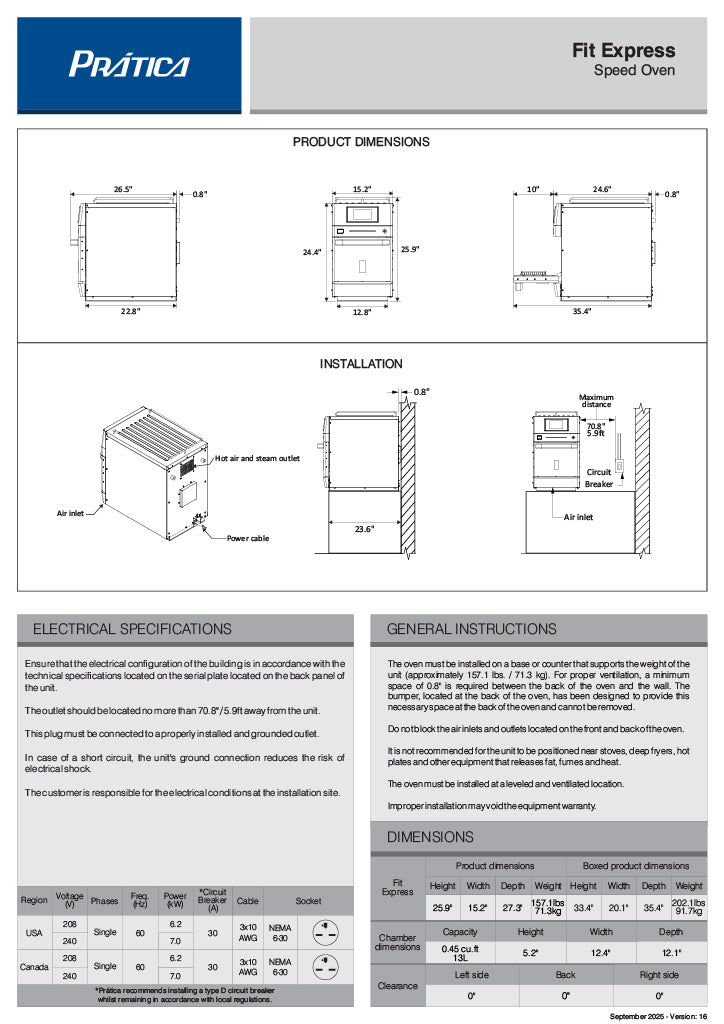 Prática Fit Express Ventless High-Speed Commercial Rapid Cook Oven - Donut-Equipment.com