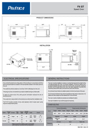 Prática Fit ST Black Double-Stacked Single Electric Ventless High-Speed Commercial Rapid Cook Oven, Countertop Design - Donut-Equipment.com