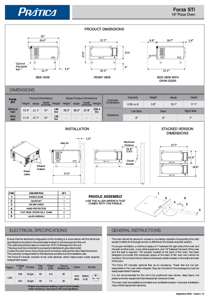 Prática FORZA STI Ventless High-Speed Commercial Rapid Cook Oven, Countertop Design - Donut-Equipment.com