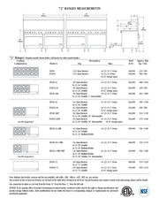Comstock-Castle 2F330-18-1.5RB 72" Gas Restaurant Range, 6 Open Burners, 18" Griddle, 18" Radiant Broiler, 2 Standard Ovens, Stainless Steel Front, 298,000 BTU - Donut-Equipment.com