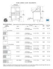 Comstock-Castle 2F330-1.5RB-30B 72" Gas Restaurant Range, 4 Open Burners, 27" Radiant Broiler, 30" Charbroiler, 2 Standard Ovens, Stainless Steel Front, 246,000 BTU - Donut-Equipment.com