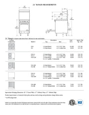 Comstock-Castle F318-1RB 24" Gas Restaurant Range, 2 Open Burners, 12" Radiant Broiler, Single Standard Oven, Stainless Steel Front, 98,000 BTU - Donut-Equipment.com