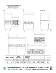 Comstock-Castle R4 24" Gas Restaurant Range, 4 Open Burners, Double Standard Oven, Stainless Steel Front, 150,000 BTU - Donut-Equipment.com
