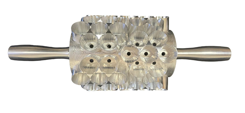 Donut Hole "Pull Apart" 3-1/2 inch Cutter (aluminum with handles) - Donut-Equipment.com