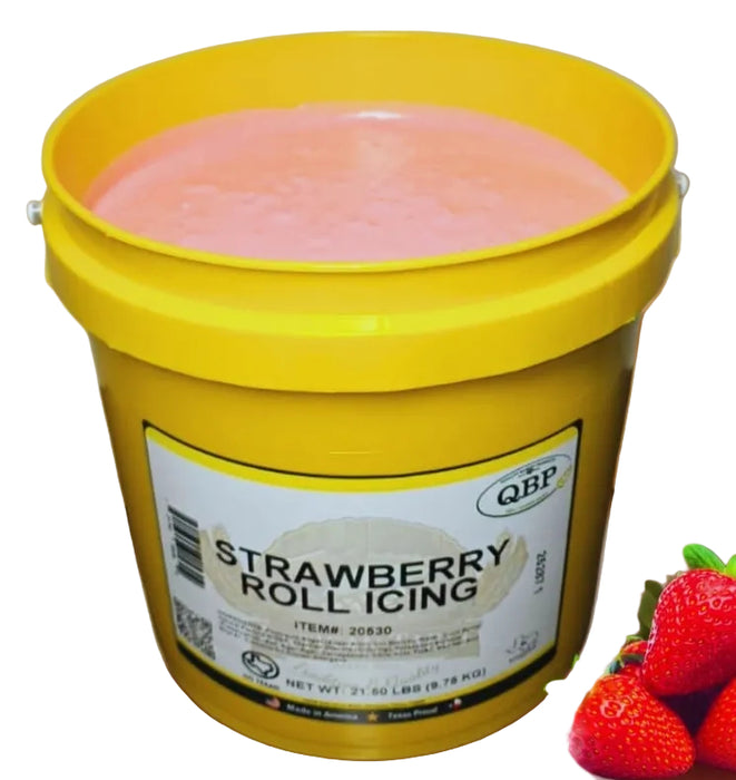 Quality Strawberry Roll and Pastry Icing 21.5 Pounds Ready To Use