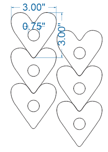 Heart Shaped Donut Two Row Cutter - Donut-Equipment.com