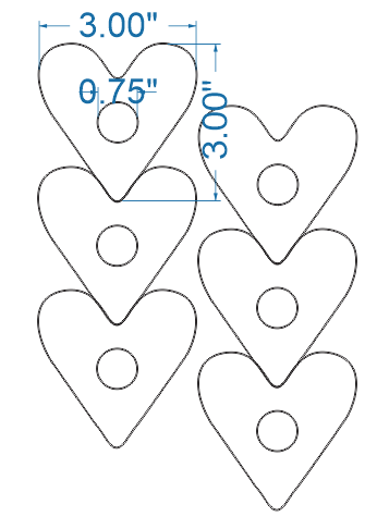 Heart Shaped Donut Two Row Cutter