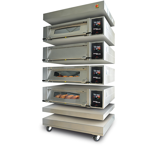 Belshaw, (00799558-480), DX Deck Oven with Steam, (3) deck, (2) tray, 480v/60/3-ph - Donut-Equipment.com