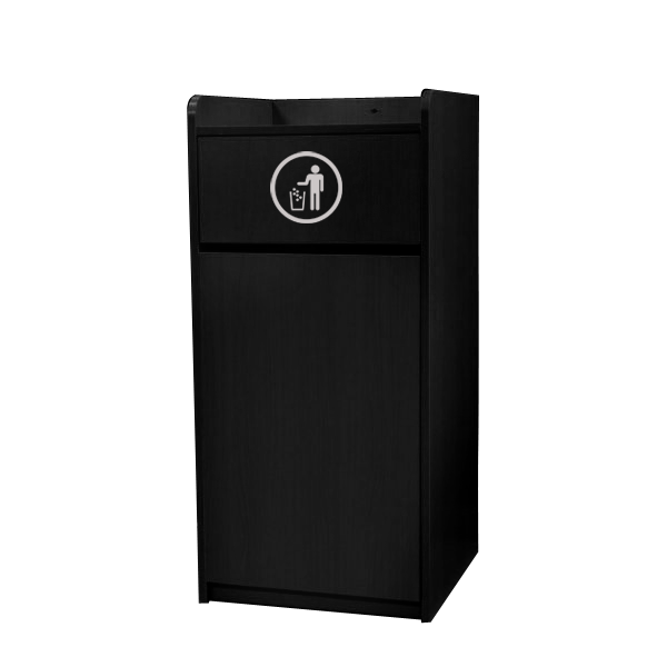 Omcan Trash Receptacle for 36-Gallon Bin – Black Commercial Waste Bin Enclosure, Durable Foodservice Use - Donut-Equipment.com