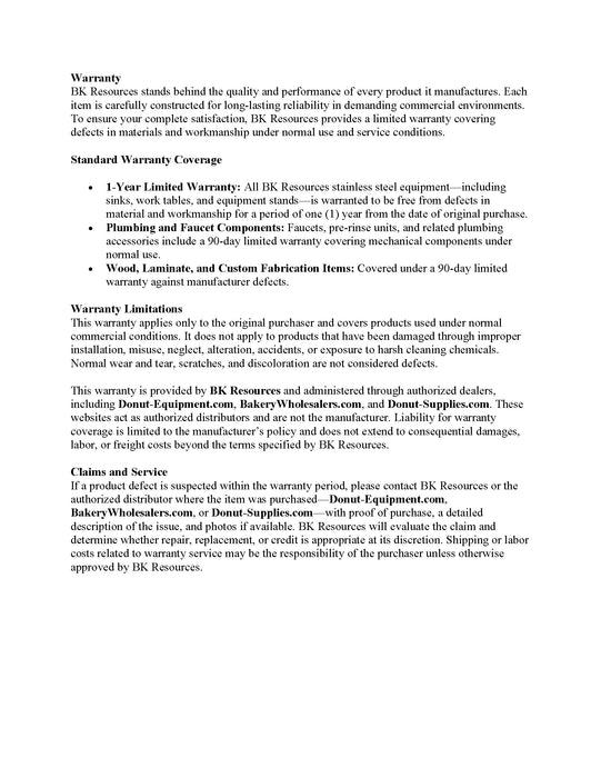 BK Resources Stainless Steel 3 Compartment Sink w/ 10" Riser & Drainboards – 18"L x 18"W x 14"D Bowls - Donut-Equipment.com