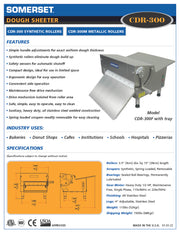 CDR-300 Dough Sheeter 15" wide Table-Top Sheeter - Donut-Equipment.com