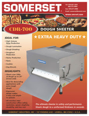 CDR-700 Dough Sheeter featuring 20" Wide Rollers - Donut-Equipment.com