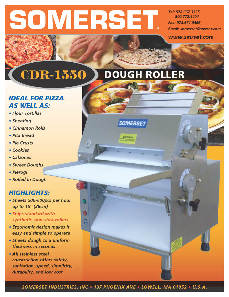 CDR-1550 Dough Roller / Double Pass- Front Operated - Donut-Equipment.com