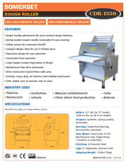 CDR-1550 Dough Roller / Double Pass- Front Operated - Donut-Equipment.com