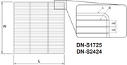 GSW USA DN-S1725 Nickel Plated Donut Cooling Screen 25"W x 17"L - Donut-Equipment.com