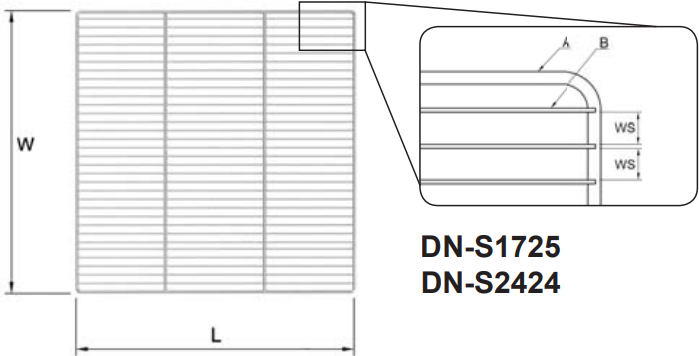 GSW USA DN-S2424 Stainless Steel Donut Cooling Screen 24"W x 24"L - Donut-Equipment.com
