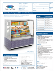 Federal Industries (ITRSS4826-B18)-Italian Series Refrigerated- 48" Self Service Open Air Case w/ Two Shelves 120V - Donut-Equipment.com