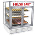 Jahabow 92500 Series 31"L x 24"D x 36"H Countertop Donut/Pastry Display Case – Aluminum, Tempered Glass, w/ 3 Shelves, Non-Refrigerated - Donut-Equipment.com