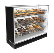 Jahabow BMB Series 31.375"L x 22"D x 50"H Bagel Merchandiser Display Case – Aluminum, Tempered Glass, w/ 3 Fixed Rows, Non-Refrigerated - Donut-Equipment.com