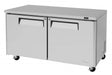 Turbo Air MUR-60-N 60 1/4" W Undercounter Refrigerator w/ 2 Sections & Solid Doors - Donut-Equipment.com