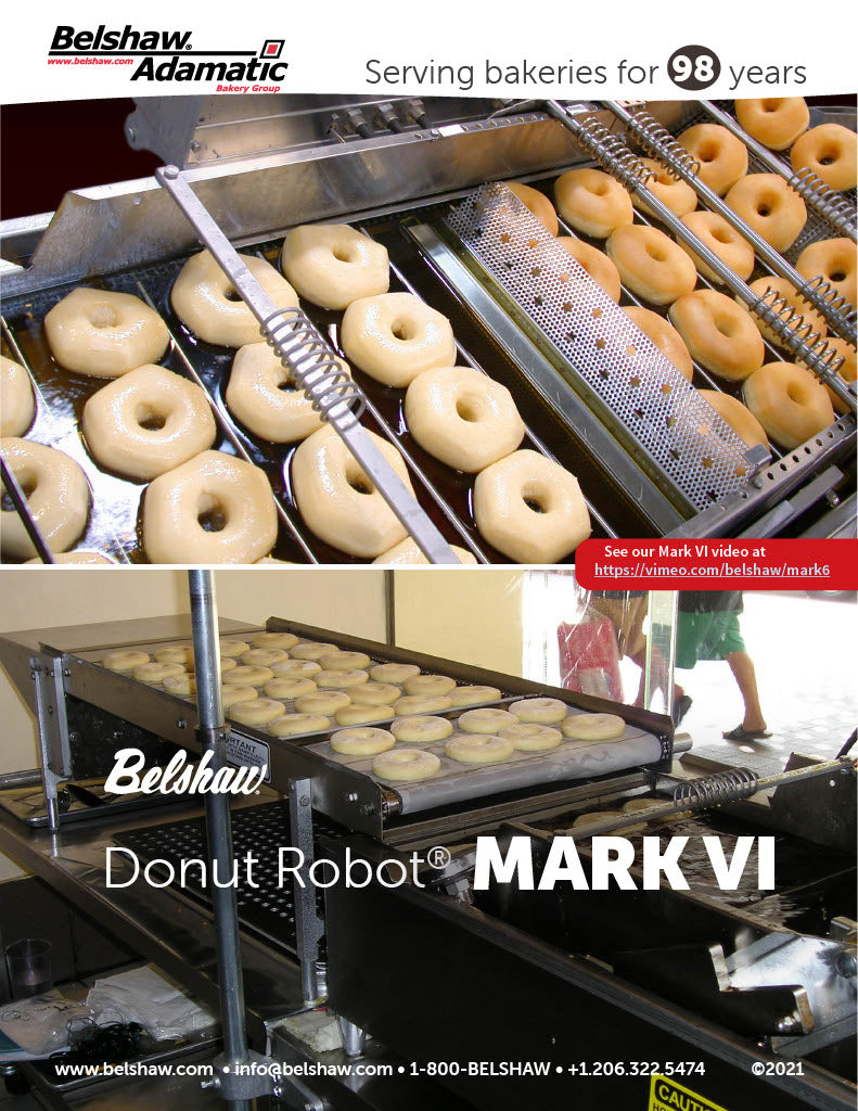 Belshaw Donut Robot® Mark VI (4-1/2" Flight Bar) with Dual Plain Depositor 1-13/16" for Cake Donut Production - Donut-Equipment.com
