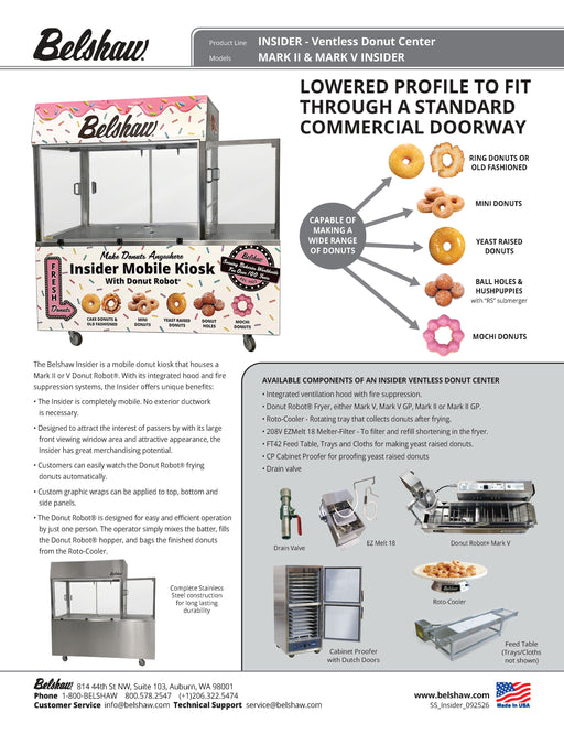 BELSHAW INSIDER Ventless Donut System -(APPROX- 226 DOZEN/HR) Mark V GP 208/240/60Hz/1 Ph - Donut-Equipment.com