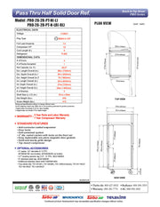 Turbo Air PRO-26-2R-PT-N Pro Series 29" Solid Half Door Pass-Through Refrigerator - Donut-Equipment.com