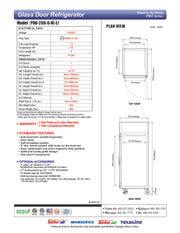 Turbo Air PRO-26R-G-N Single Section Reach-In Top Mount Glass Full Door Refrigerator - Donut-Equipment.com