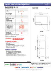 Turbo Air PRO-50-4R-G-N 51 3/4" Two Section Reach In Refrigerator, (4) Right Hinge Glass Doors, 115v - Donut-Equipment.com
