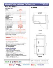 Turbo Air PRO-50R-GSH-N 52" Premiere Pro Series, Two Section Reach-In Refrigerator with Solid and Glass Half Doors - Donut-Equipment.com