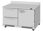 Turbo Air PWR-48-D2R(L)-FB-N 48 1/4" Worktop Refrigerator w/ (2) Sections, 2 Drawers & 1 Solid Door, Front Breathing - Donut-Equipment.com