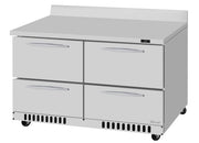 Turbo Air PWR-48-D4-FB-N 48 1/4" Worktop Refrigerator w/ (2) Sections, 4 Drawers, Front Breathing - Donut-Equipment.com