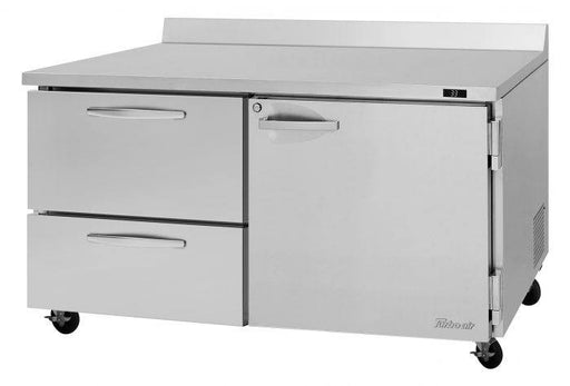 Turbo Air PWR-60-D2R-N 60 1/4" Worktop Refrigerator w/ 2 Sections, 2 Drawers & 1 Solid Door - Donut-Equipment.com