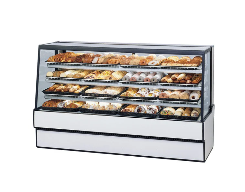 Natural Oak External Color Federal SGD7748 Dry High Volume Series Display Case 77" x 35.31" x 48" - Donut-Equipment.com