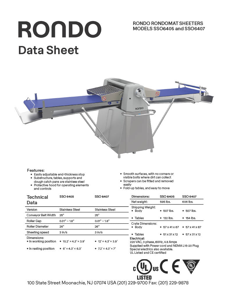 RONDO SSO 6405 - Rondomat Floor Sheeter