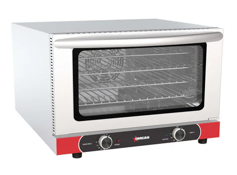 Omcan Half-Size Countertop Convection Oven – 1.66 Cu. Ft. (47L), 1600W, 120V Commercial Baking Oven for Cafés, Bakeries & Foodservice Kitchens