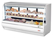 Turbo Air TCDD-96H-W-N 96-1/2" Curved Glass Full-Service Deli Display Case, 3 Levels, White Exterior, 115v - Donut-Equipment.com