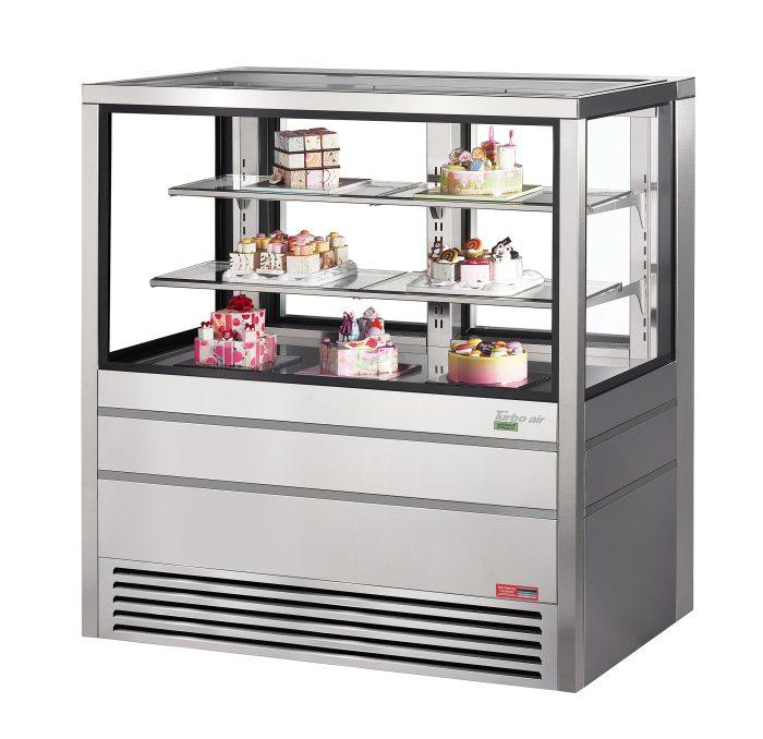 Turbo Air TCGBF-50S-N 49-5/8" Straight Glass Full-Service Freezer Bakery Display Case, 3 Levels, Stainless Steel Exterior, 220v/1ph - Donut-Equipment.com