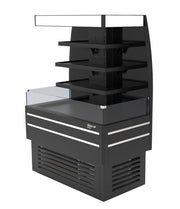 Turbo Air TIOM-48CB-N 48" Black Square Glass Island Display Case – Open Air Merchandiser, 220v - Donut-Equipment.com