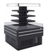 Turbo Air TIOM-48CCB-N 48" Square Island Open Air Cooler w/ (4) Display Shelves, Black Exterior, 220v - Donut-Equipment.com