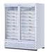 Turbo Air TJMI-55SDW-N 65 1/8" White Indoor Ice Merchandiser w/ Glass Door – Bottom Mount Compressor, 115v - Donut-Equipment.com