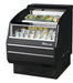 Turbo Air TOM-30LB-SP-N 28 1/8" Black Low Profile Horizontal Open Air Cooler – Refrigerated Curtain Merchandiser w/ (2) Levels, 115v - Donut-Equipment.com